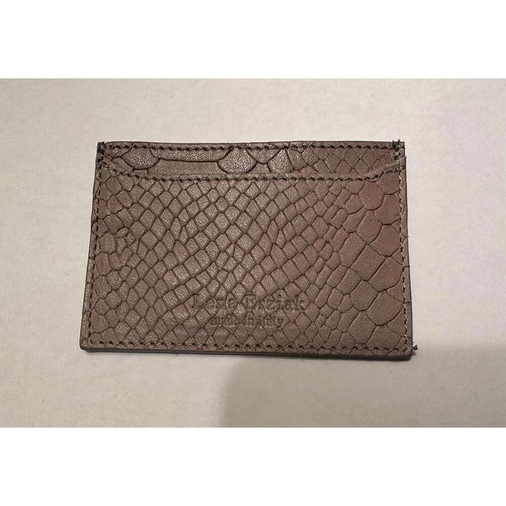 Lena Erziak Leather Credit Card Case New Taupe